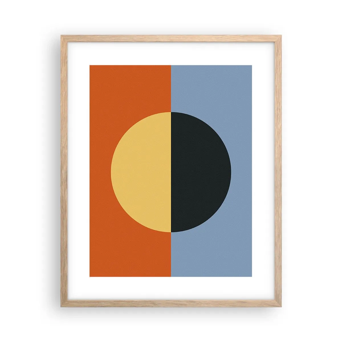 Plakat w ramie jasny dąb - Kompozycja ciepła i chłodu - 40x50 cm