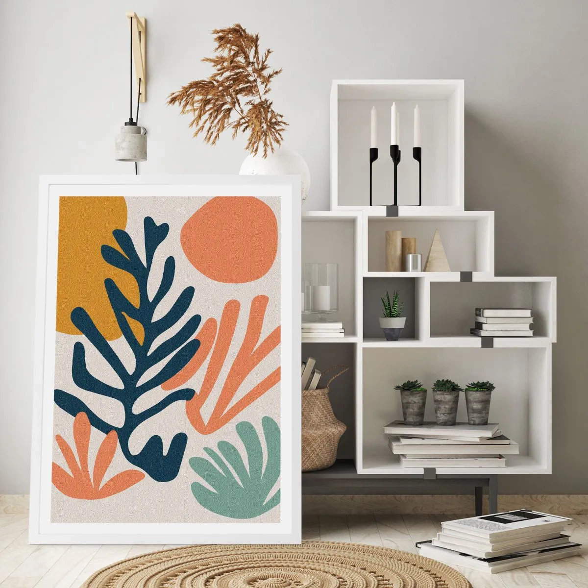 Plakat w białej ramie - Koralowe morza - 70x100 cm