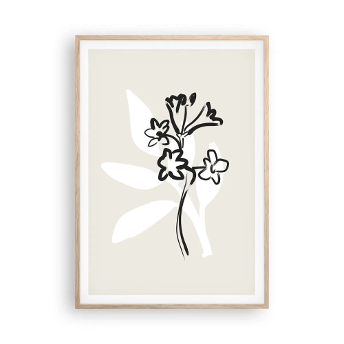 Plakat w ramie jasny dąb - Szkic do zielnika - 70x100 cm