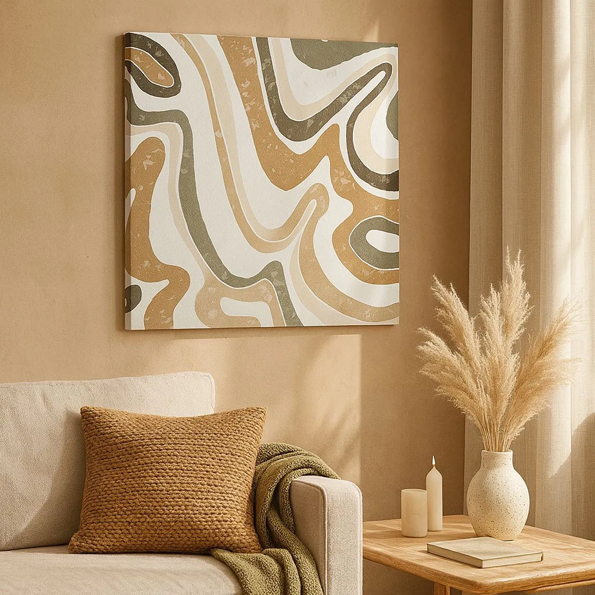 Obraz na płótnie - Meandry barw ziemi - 30x30 cm