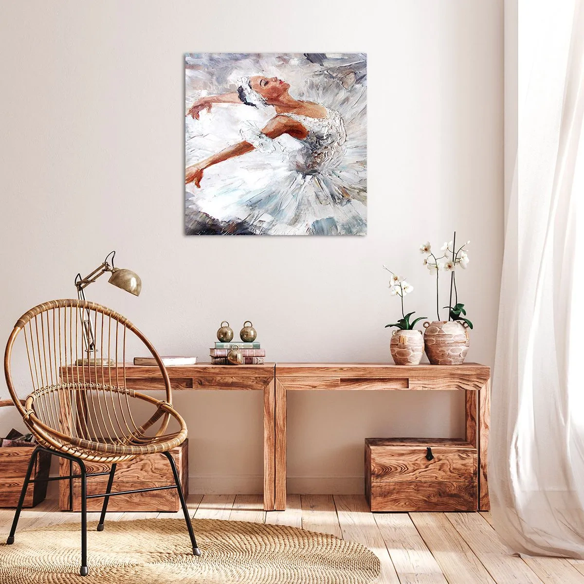 Obraz na płótnie - Delikatna i lekka jak tiul - 50x50 cm
