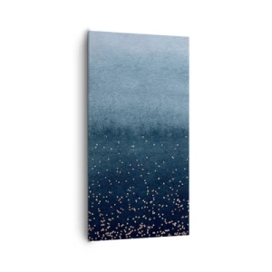 Obraz na płótnie - Kompozycja – niebieskie fazy - 65x120 cm