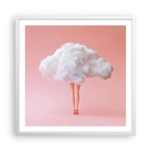 Plakat w białej ramie - Słodka obietnica - 60x60 cm