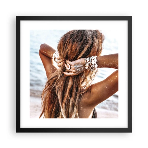 Plakat w czarnej ramie - Siostra wody i słońca - 40x40 cm