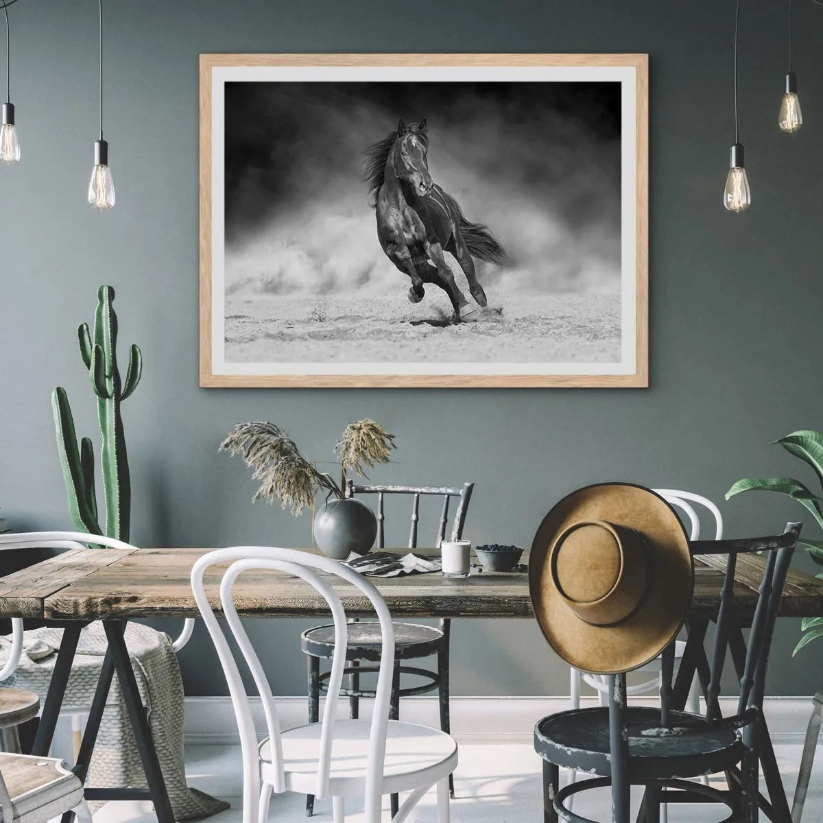 Plakat w ramie jasny dąb - Godny samego emira - 50x40 cm