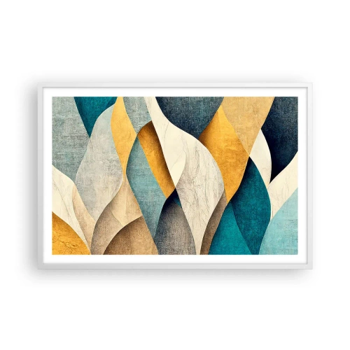 Plakat w białej ramie - Rytm i falowanie - 91x61 cm