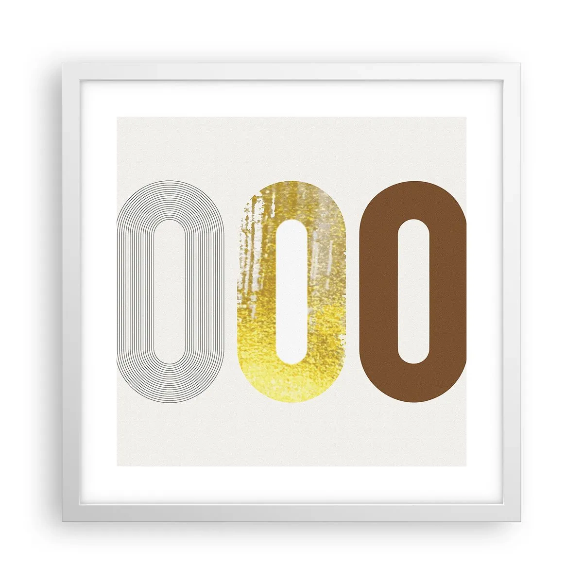 Plakat w białej ramie - Ooo! - 40x40 cm