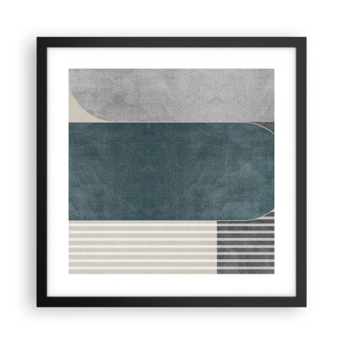 Plakat w czarnej ramie - Kompozycja na poziomie - 40x40 cm