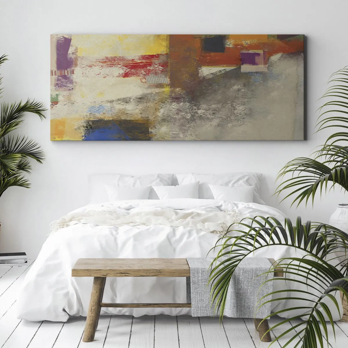 Obraz na płótnie - Geometria barw - 100x40 cm