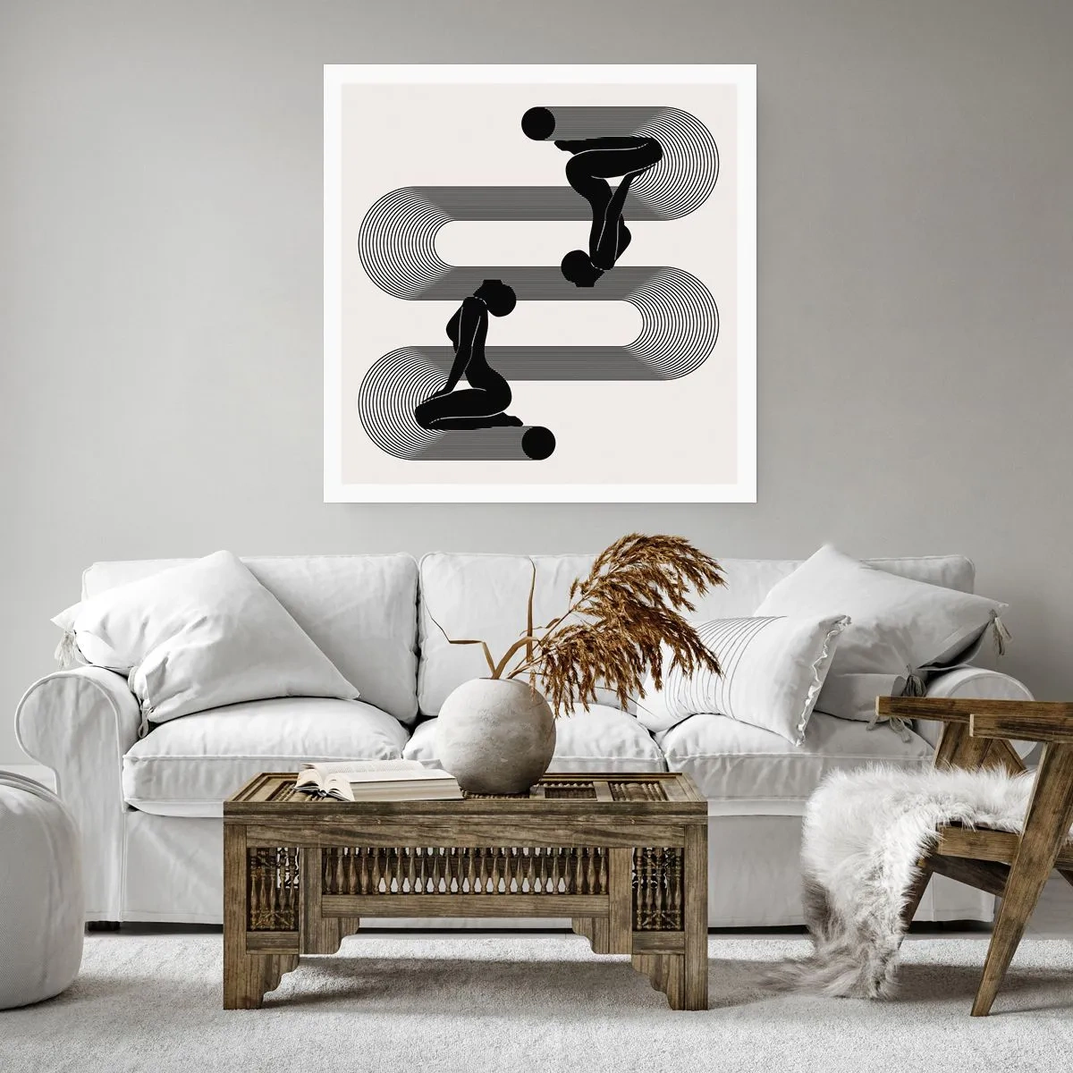 Plakat - Zmysłowa symetria - 30x30 cm