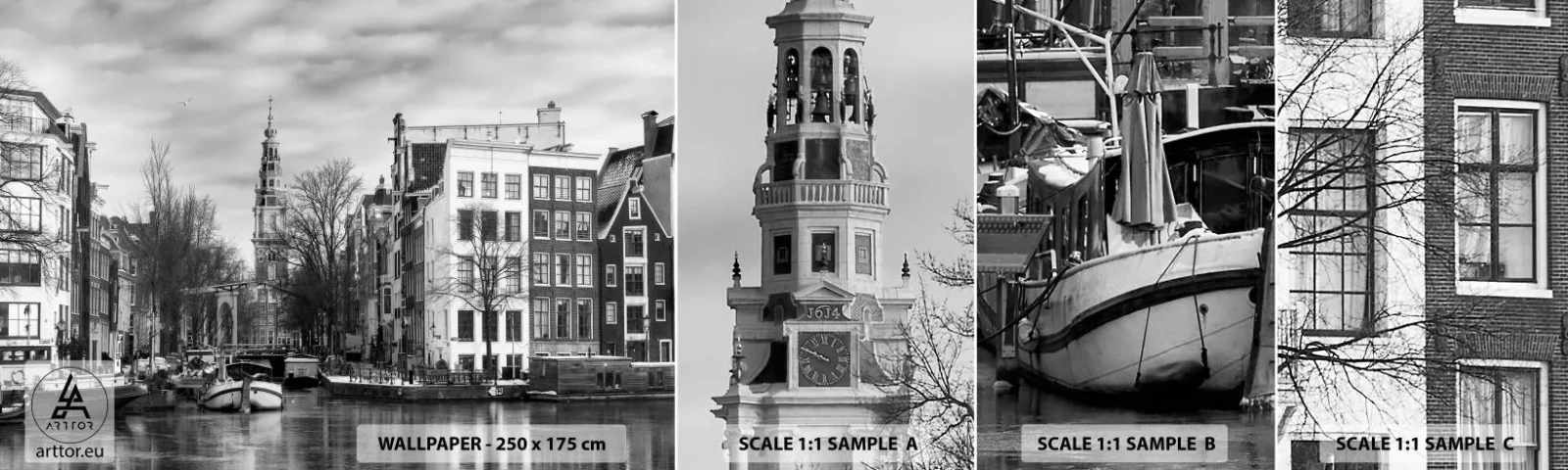Fototapeta Próbka Samoprzylepna Deluxe Sticker - Amsterdamskie klimaty - Miasto, Amsterdam, Architektura - 100x30 cm