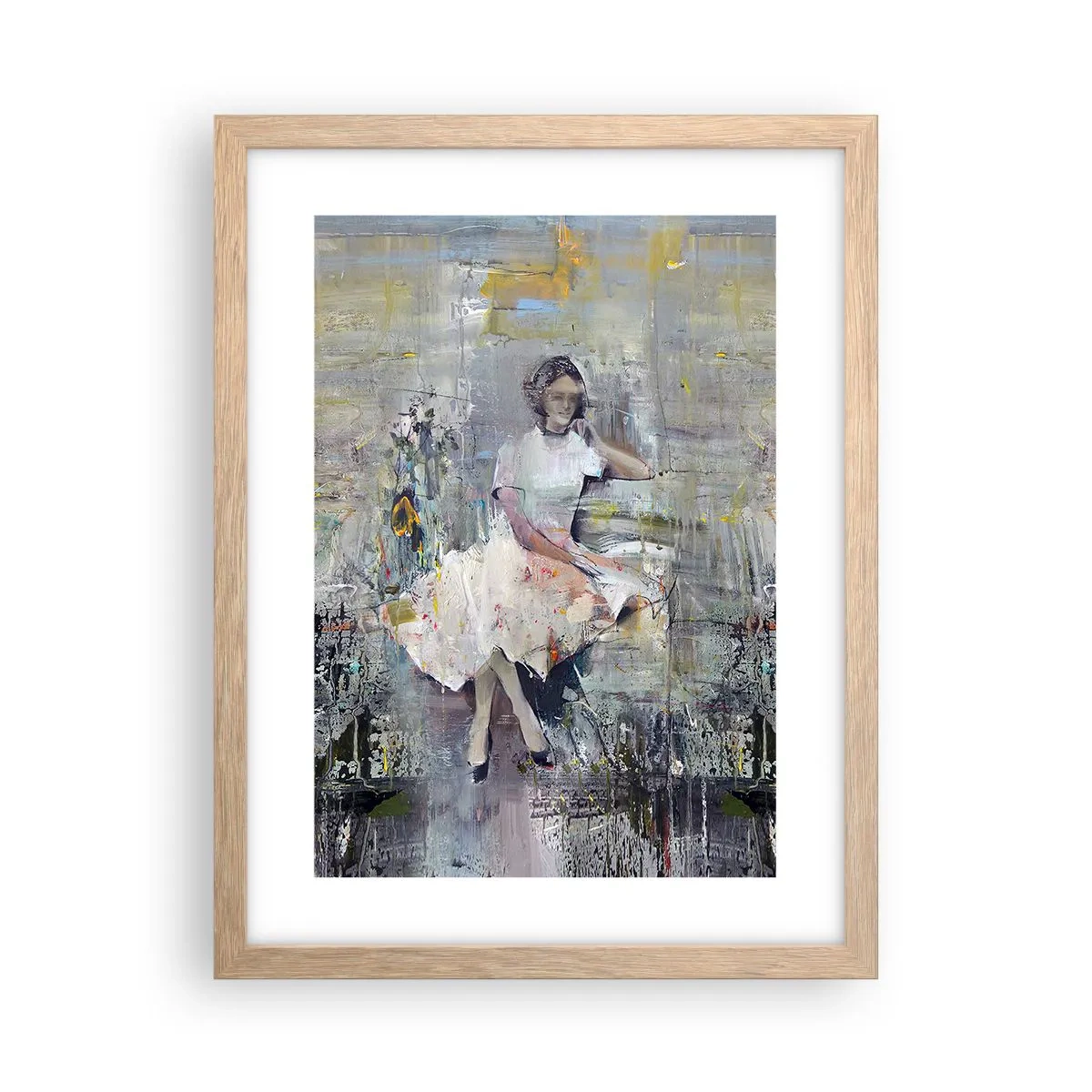 Plakat w ramie jasny dąb - Klasyczna i nowoczesna - 30x40 cm