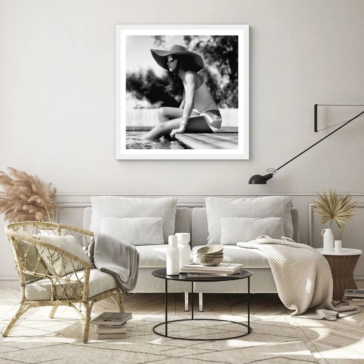 Plakat w białej ramie - Letnie marzenie - 50x50 cm
