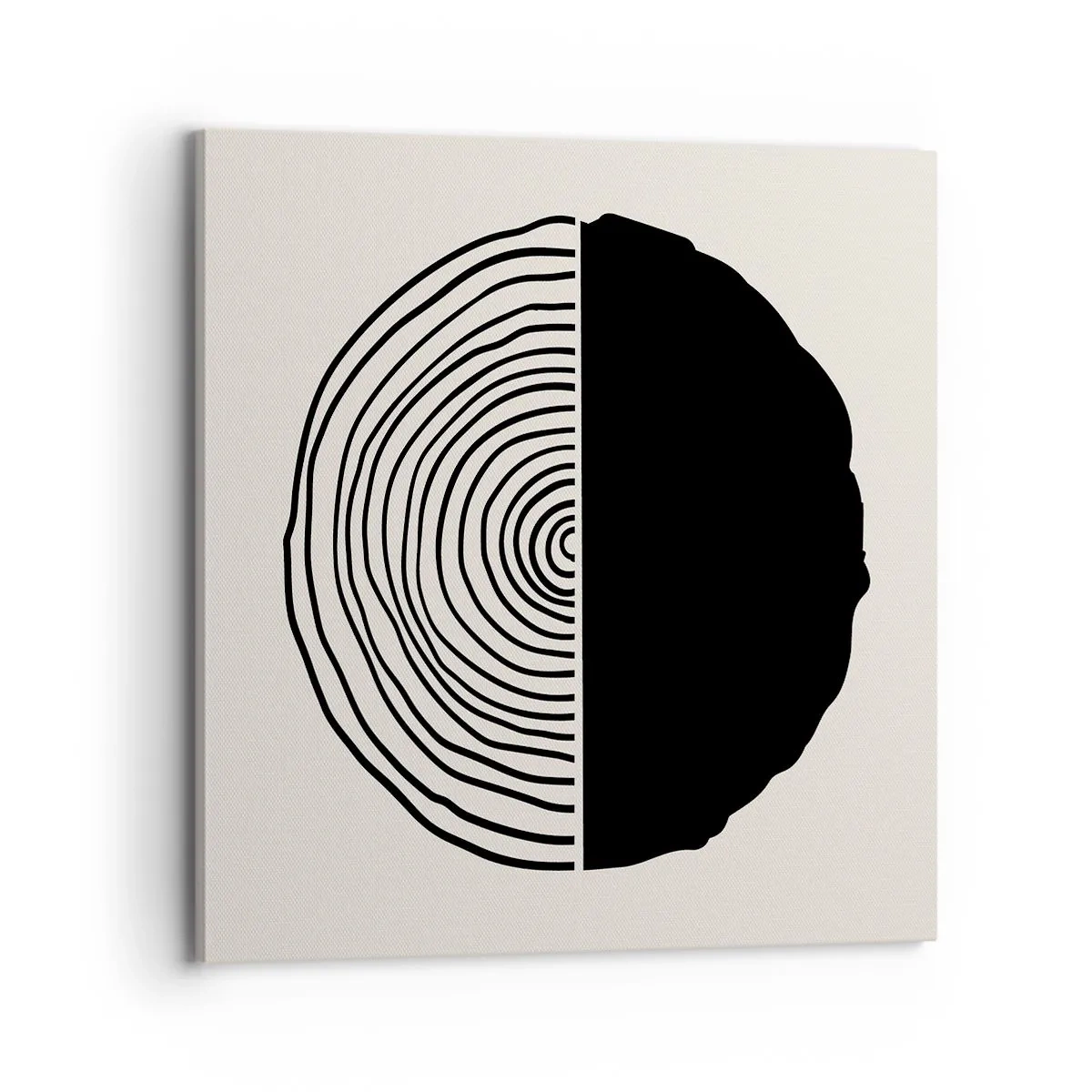 Obraz na płótnie - Pół na pół - 70x70 cm