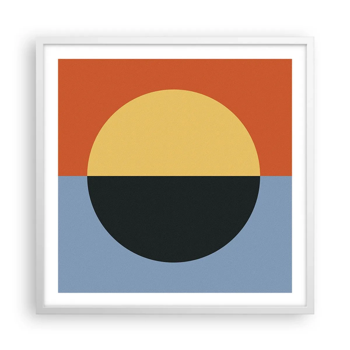 Plakat w białej ramie - Kompozycja ciepła i chłodu - 60x60 cm