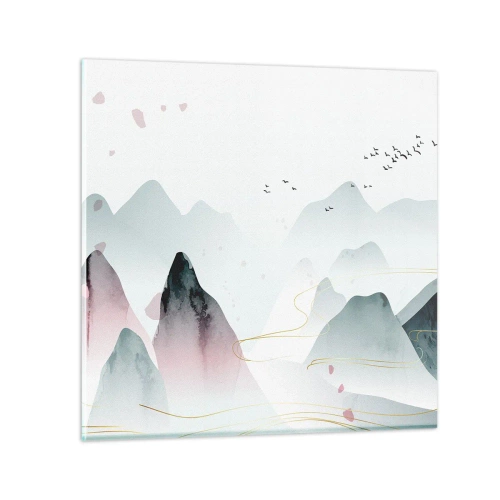 Obraz na szkle - Ponad szczytami - 30x30 cm
