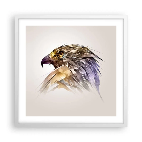 Plakat w białej ramie - Portret wojownika - 50x50 cm