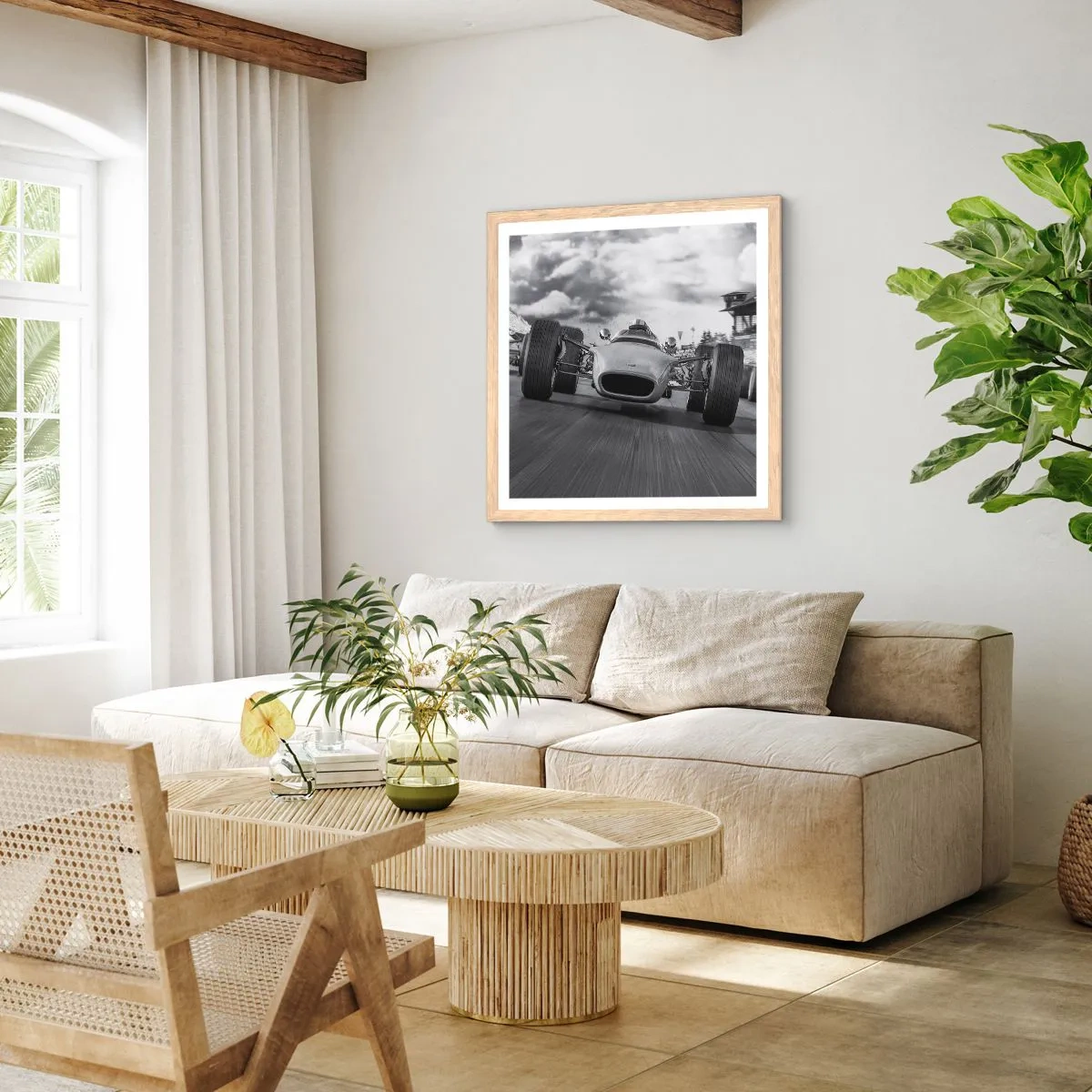 Plakat w ramie jasny dąb - Jest moc! - 30x30 cm