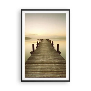 Plakat w czarnej ramie - Przedświt, świtanie, światło - 61x91 cm