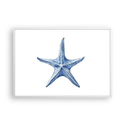 Plakat w białej ramie - Gwiazda morza - 100x70 cm