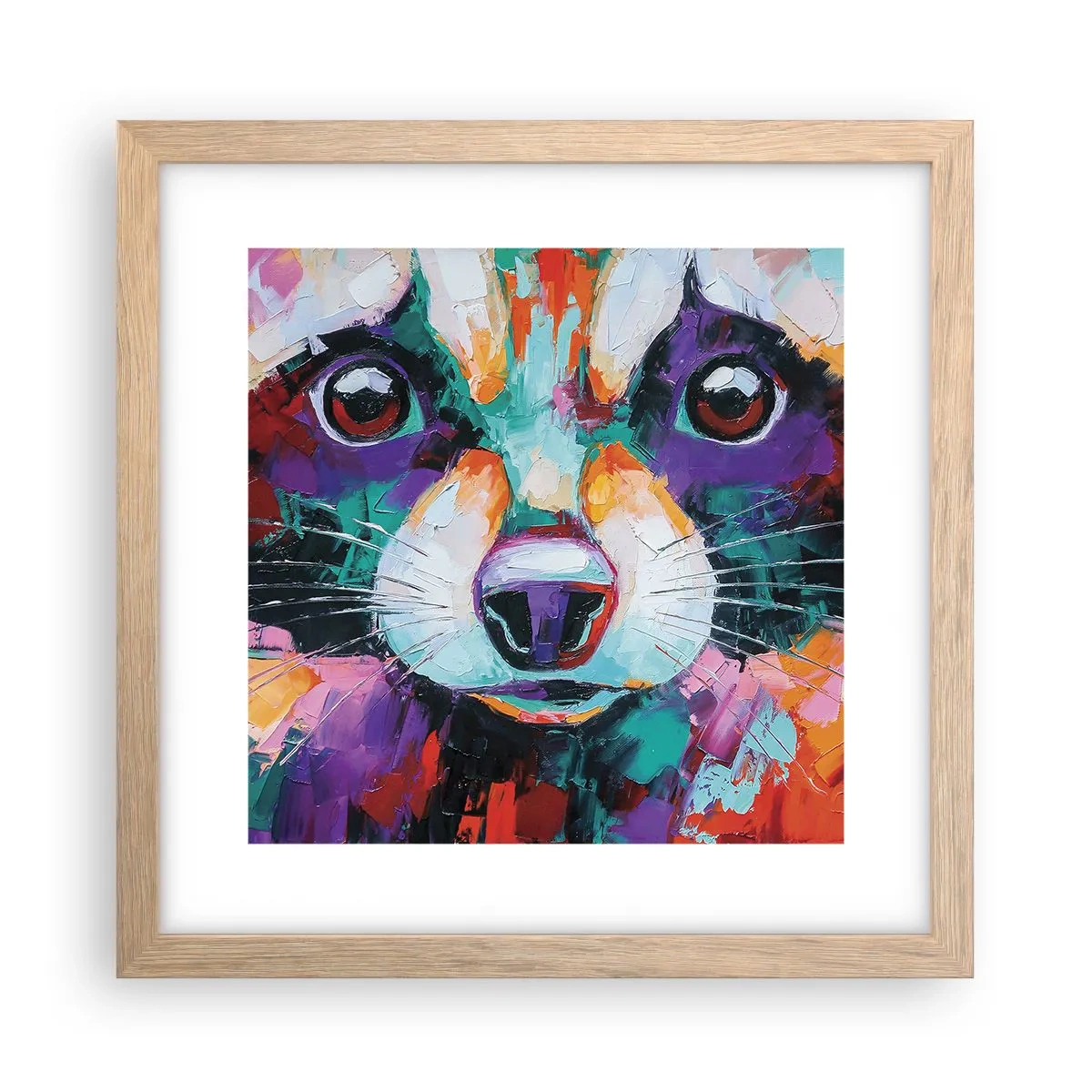 Plakat w ramie jasny dąb - Tylko dobre emocje - 30x30 cm