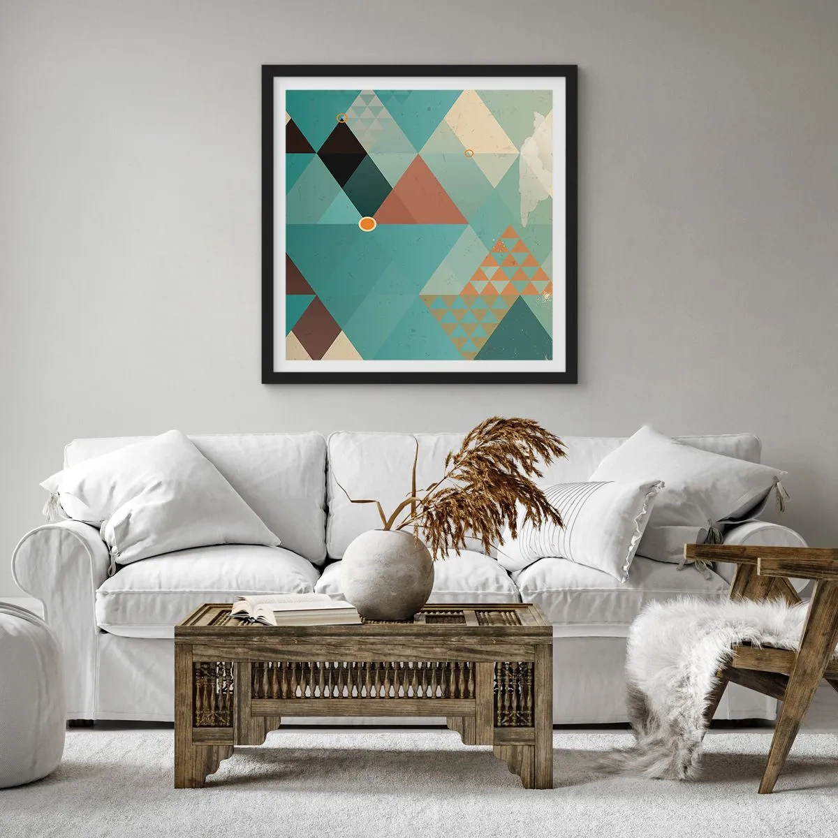 Plakat w czarnej ramie - Jedność wielości, wielość jedności - 30x30 cm