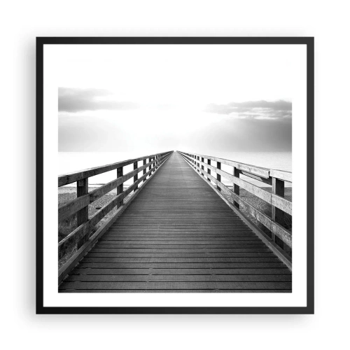 Plakat w czarnej ramie - W siną dal… - 60x60 cm