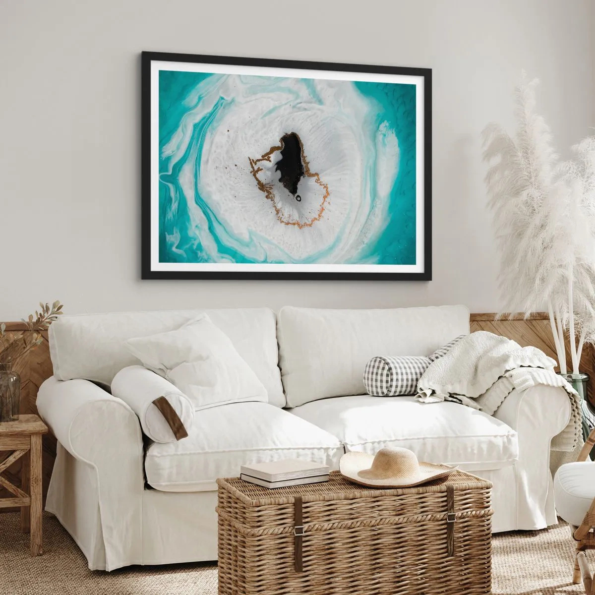 Plakat w czarnej ramie - Wniknąć do wnętrza - 40x30 cm