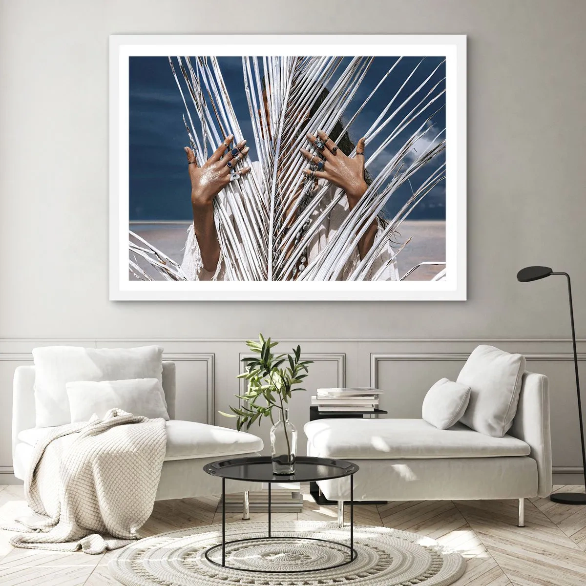 Plakat w białej ramie - Dziewczyna szamana? - 40x30 cm
