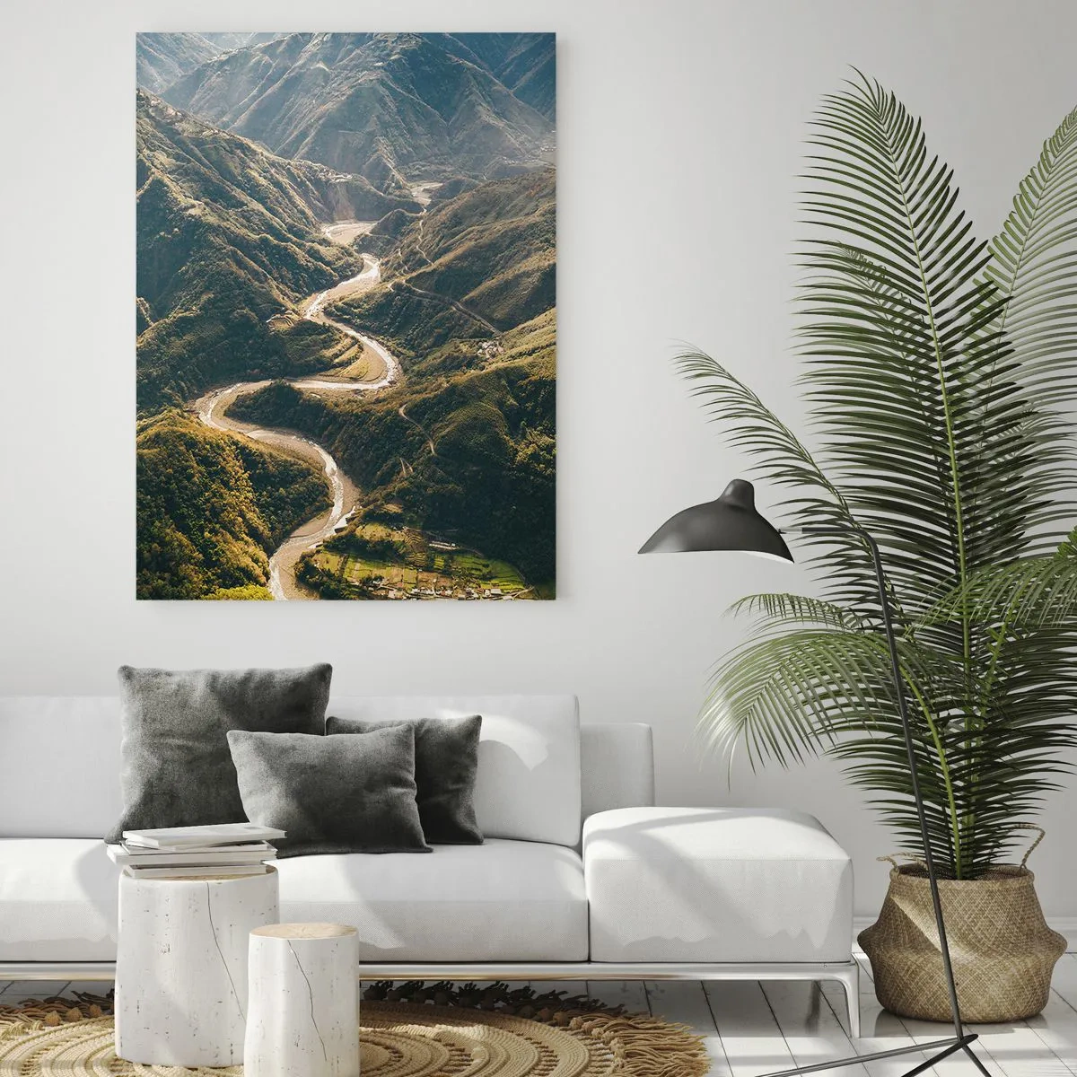 Obraz na szkle - Kręta droga wijąca się przez zielone górskie doliny - 50x70cm - Prosto z serca gór - Nowoczesna dekoracja ścienna do salonu, kuchni i sypialni ARTTOR