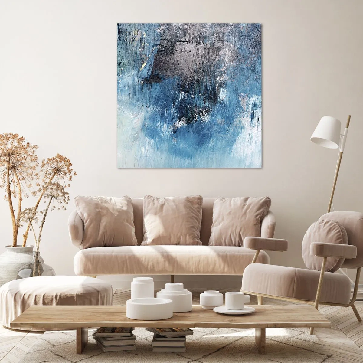 Obraz na płótnie - Błękitna rapsodia - 70x70 cm