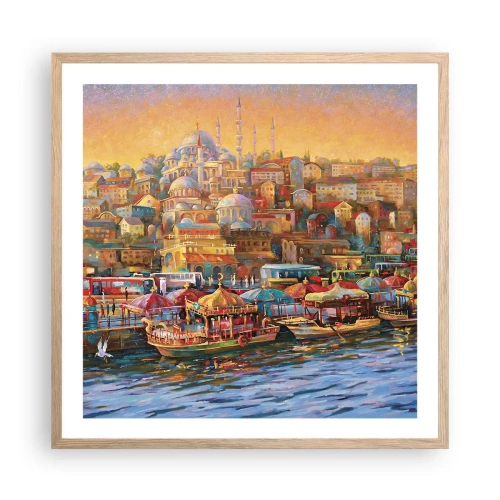 Plakat w ramie jasny dąb - Stambulska opowieść - 60x60 cm