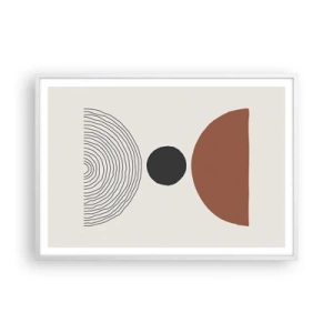 Plakat w białej ramie - W centrum uwagi - 100x70 cm