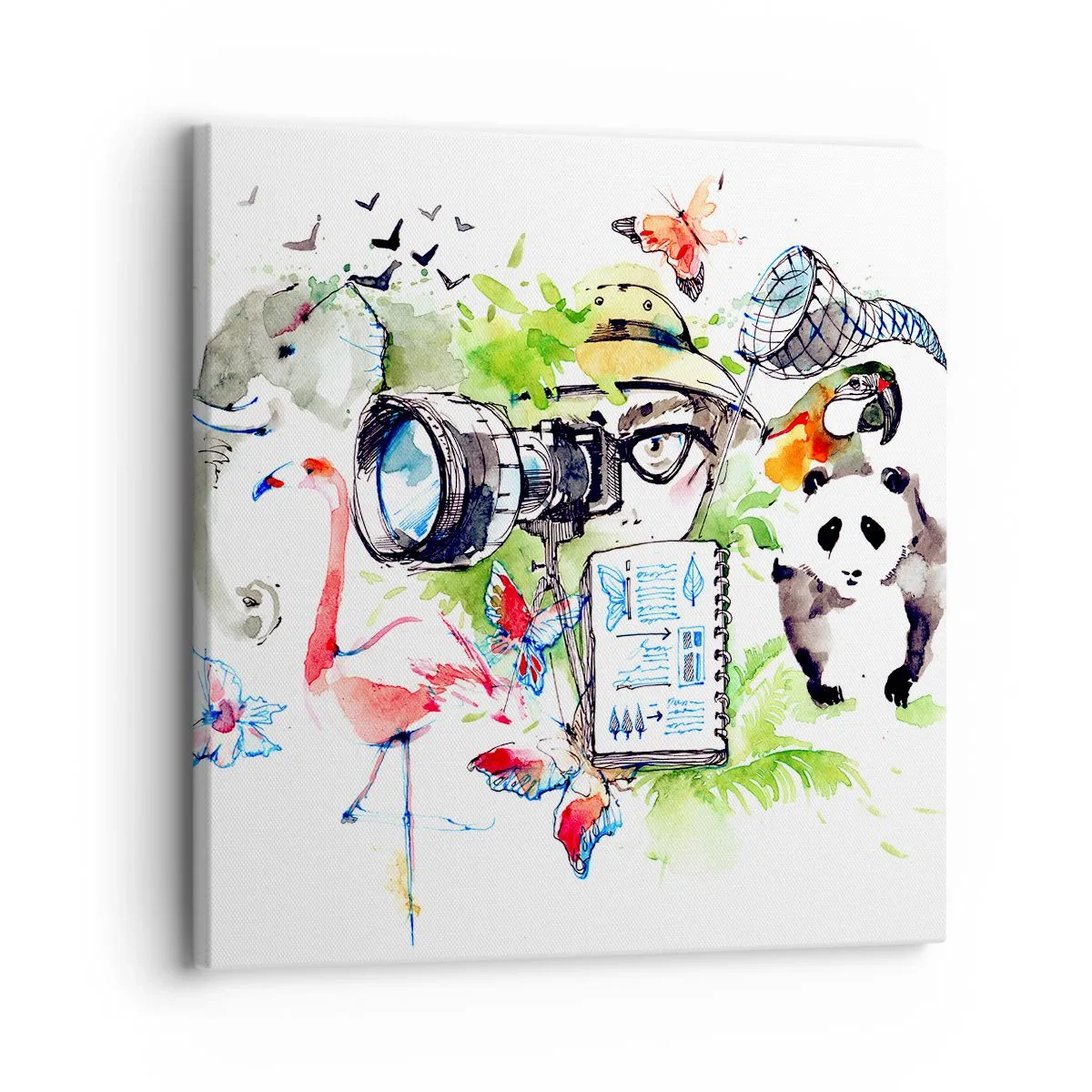 Obraz na płótnie - W obiektywie podróżnika - 30x30 cm