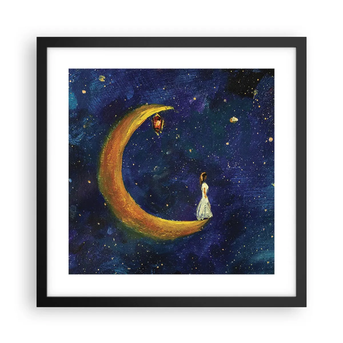 Plakat w czarnej ramie - Wołanie świata - 40x40 cm