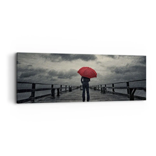 Obraz na płótnie - To nic, że pada - 90x30 cm