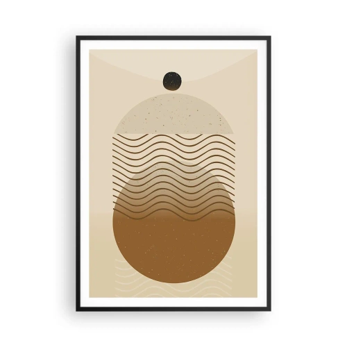 Plakat w czarnej ramie - O pochodzeniu figur geometrycznych - 70x100 cm