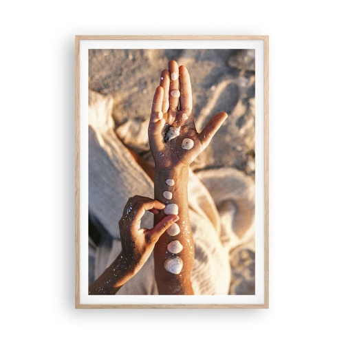 Plakat w ramie jasny dąb - Piękno w zasięgu ręki - 70x100 cm