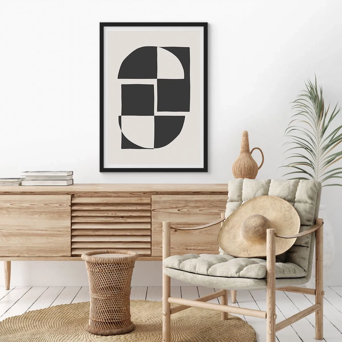 Plakat w czarnej ramie - Antyteza – synteza - 70x100 cm