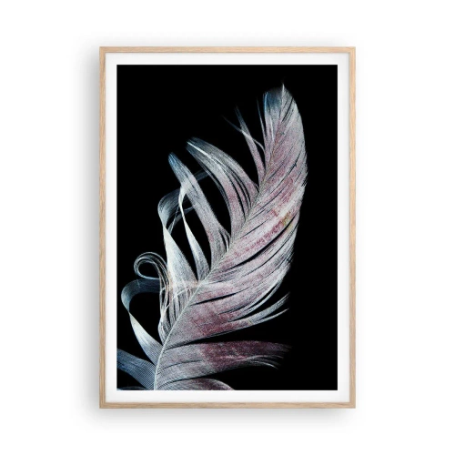 Plakat w ramie jasny dąb - Pomyśl o dotyku - 70x100 cm