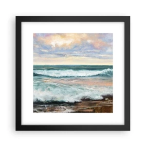 Plakat w czarnej ramie - Tutaj wygładzisz duszę - 30x30 cm