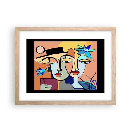 Plakat w ramie jasny dąb - Picassowskie randez vous - 40x30 cm
