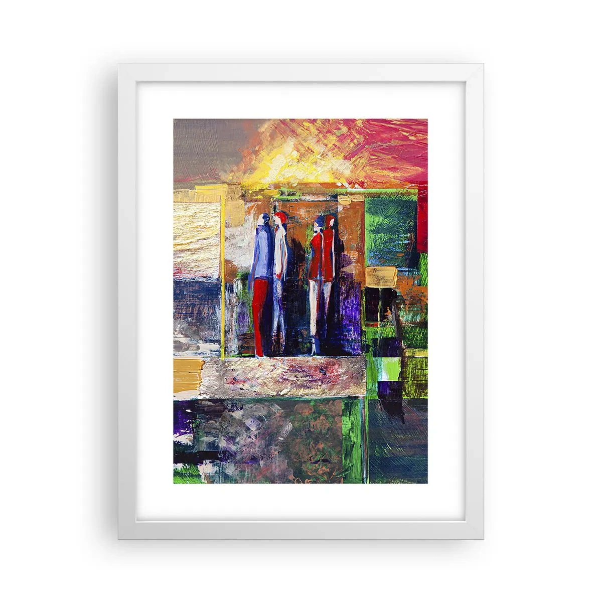 Plakat w białej ramie - Relacje i emocje - 30x40 cm