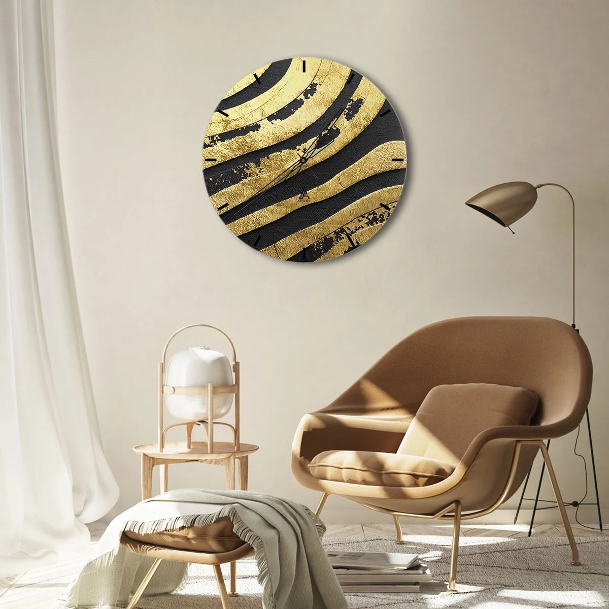 Zegar ścienny - Wszystko płynie - 40x40 cm