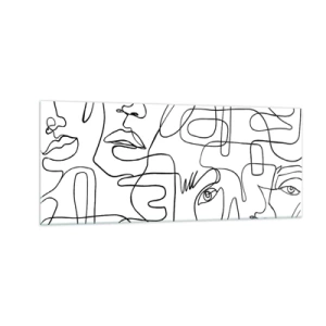 Obraz na szkle - W splątanych emocjach - 100x40 cm
