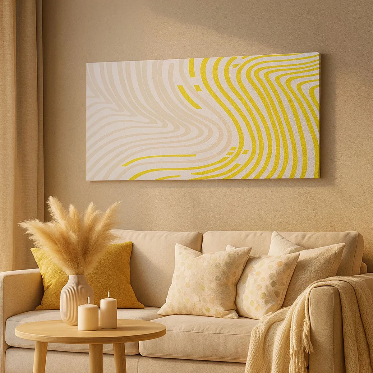 Obraz na płótnie - Kompozycja z łagodnym ugięciem - 100x40 cm