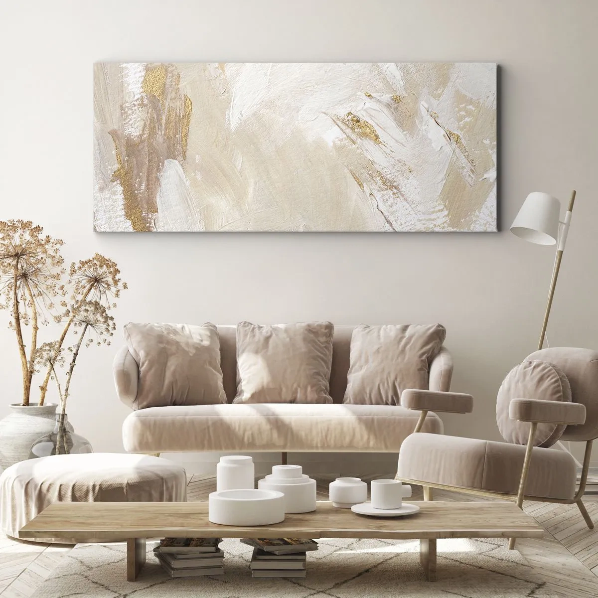 Obraz na płótnie - Pastelowa kompozycja - 100x40 cm