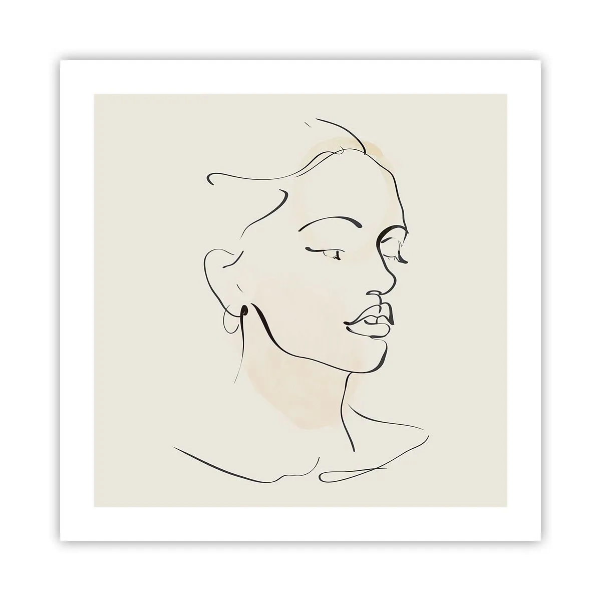 Plakat - Pewną kreską - 50x50 cm