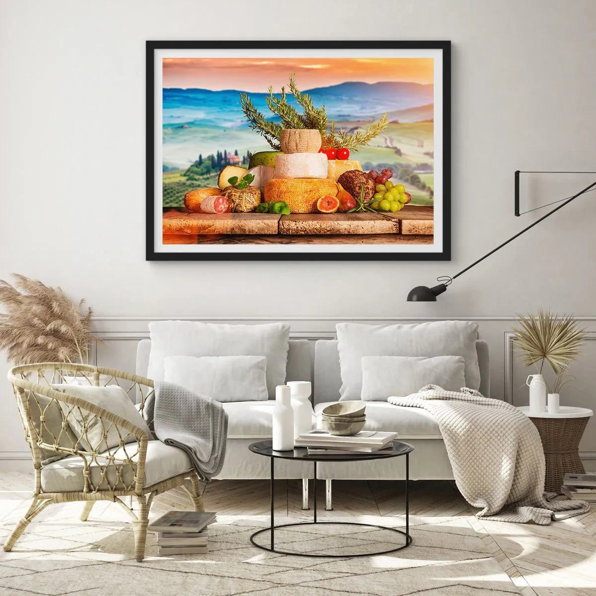 Plakat w czarnej ramie - Włoska radość życia - 50x40 cm