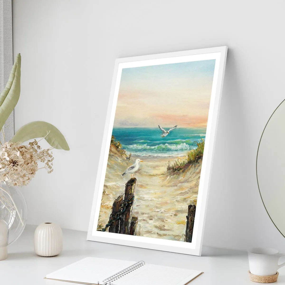 Plakat w białej ramie - Bezwietrzne zacisze - 40x50 cm